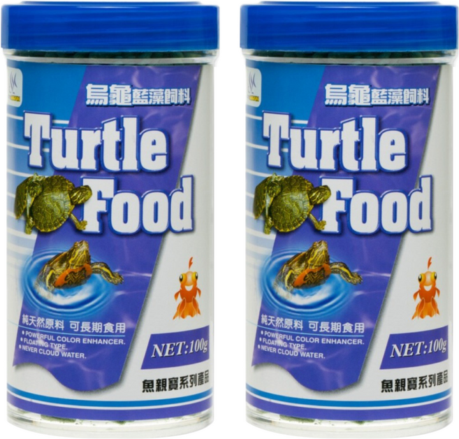 AQUAFUN 水之樂 烏龜藍藻飼料, 100g, 2瓶
