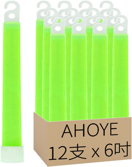AHOYE 野外緊急照明螢光棒, 12支
