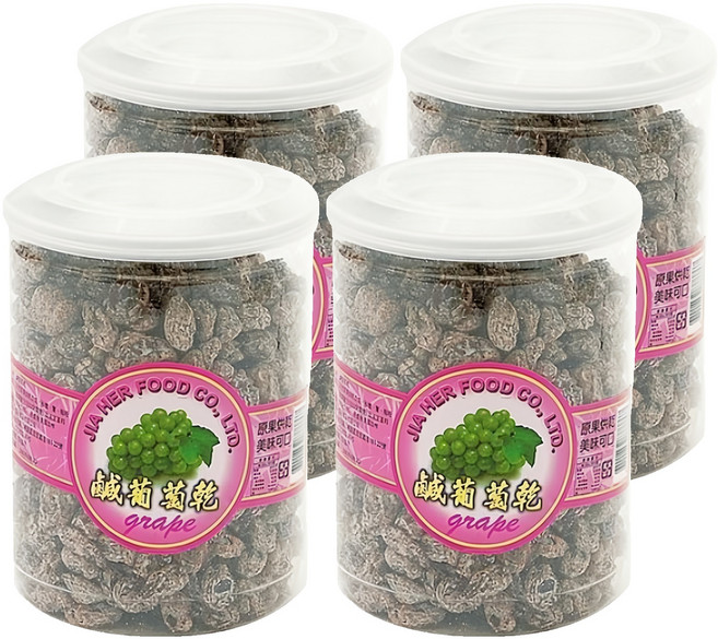 嘉禾食品 鹹葡萄乾, 370g, 4罐