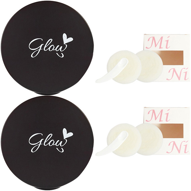 셀프천사 미니 DIY 비비 쿠션 케이스 5g, 블랙 글로우, 2개