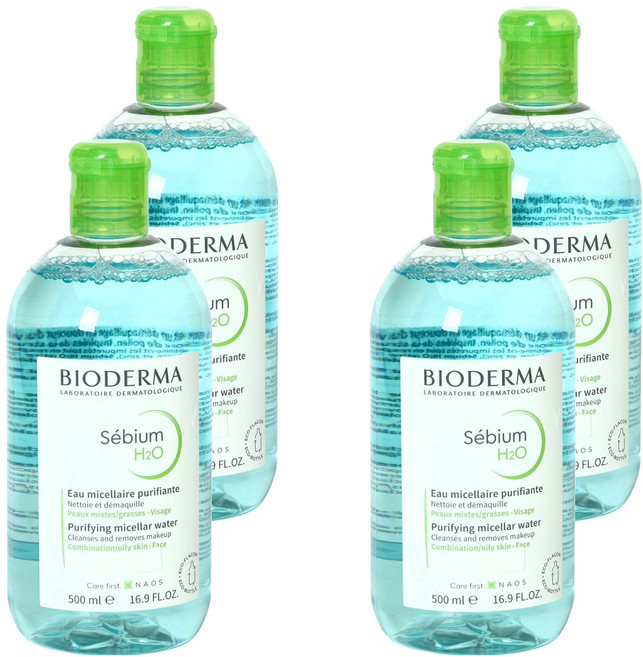 바이오더마 세비엄 H2O 클렌징 워터, 500ml, 4개