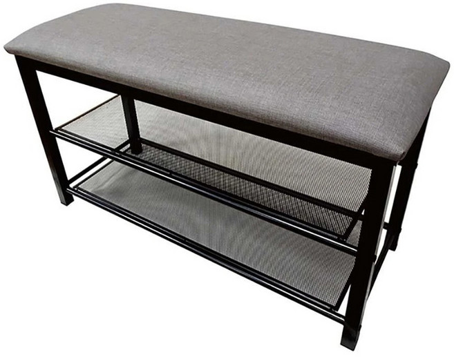 鐵管穿鞋椅 6.8kg, 灰色, 3層