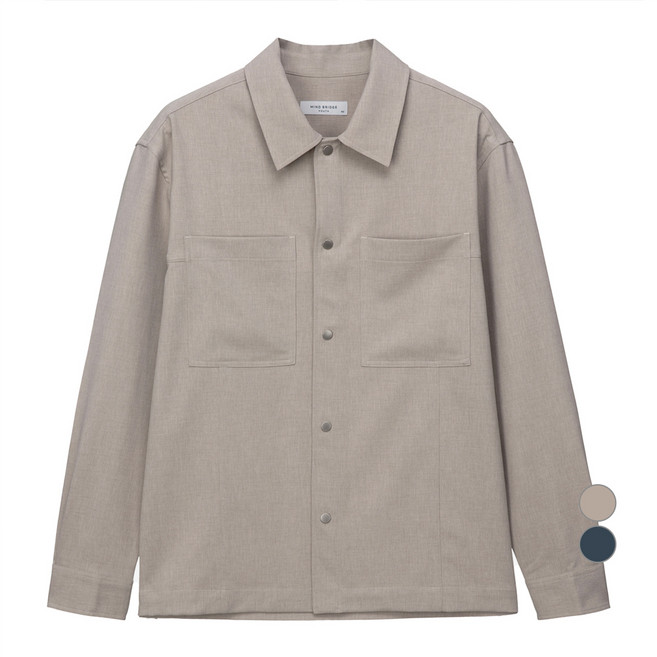 Mind Bridge 男款斜紋編織襯衫 MYWS2101