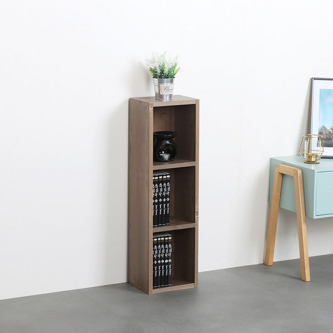 타워형 틈새장 DVD장 3단, 엔틱