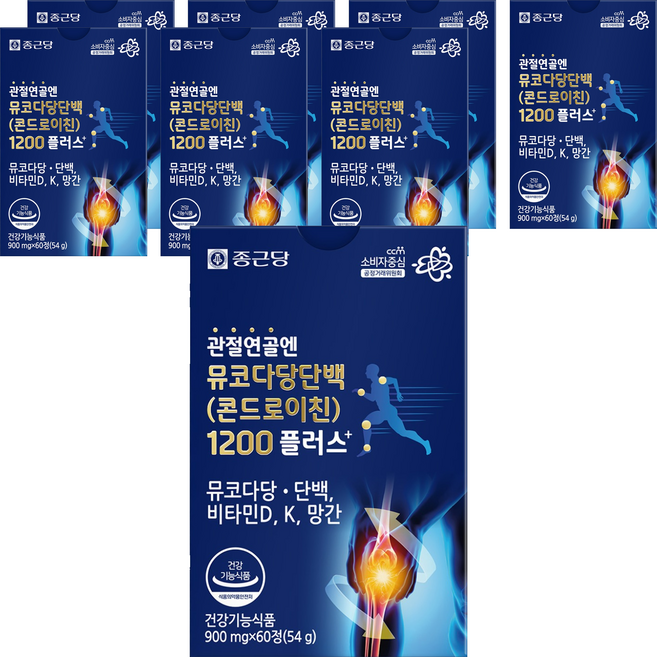 종근당 정품 관절연골엔 뮤코다당단백 콘드로이친 1200 플러스, 60정, 8개