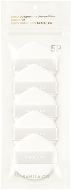 바닐라코 커버리셔스 얼티밋 화이트 쿠션 퍼프, 5개, 혼합색상