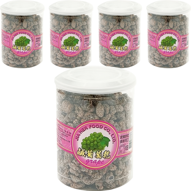 嘉禾食品 鹹葡萄乾, 370g, 5罐