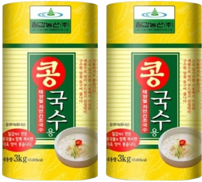 칠갑농산 콩국수용 국수, 3kg, 2개