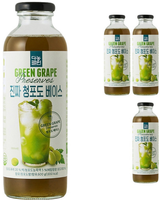 다농원 진짜 청포도 베이스, 4개, 600g