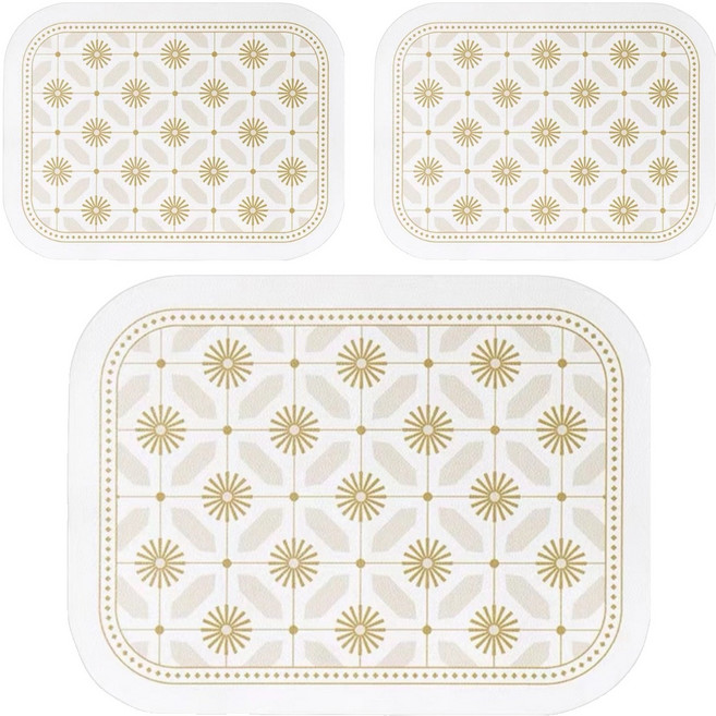 皮革加厚隔熱餐墊, 30 x 40cm, 繪秋 多色, 3個