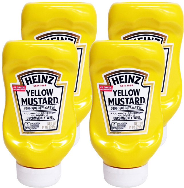 하인즈 옐로우 머스타드, 396g, 4개
