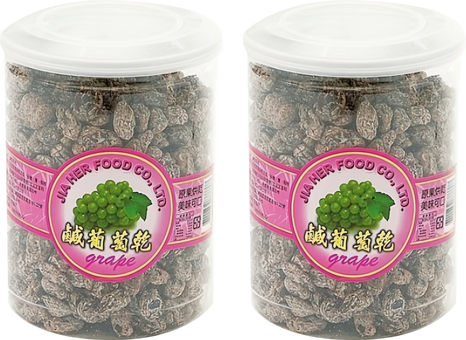 嘉禾食品 鹹葡萄乾, 370g, 2罐