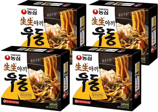 생생우동 생생야끼 데리야끼맛, 251g, 4개