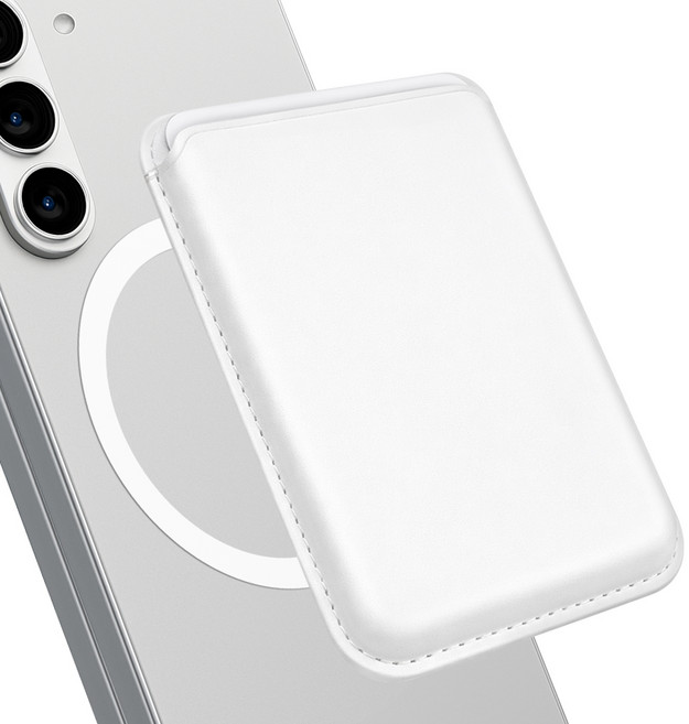 모잇 자력강화 가죽 맥세이프 카드지갑 케이스, 화이트, 1개 - 맥세이프 카드케이스