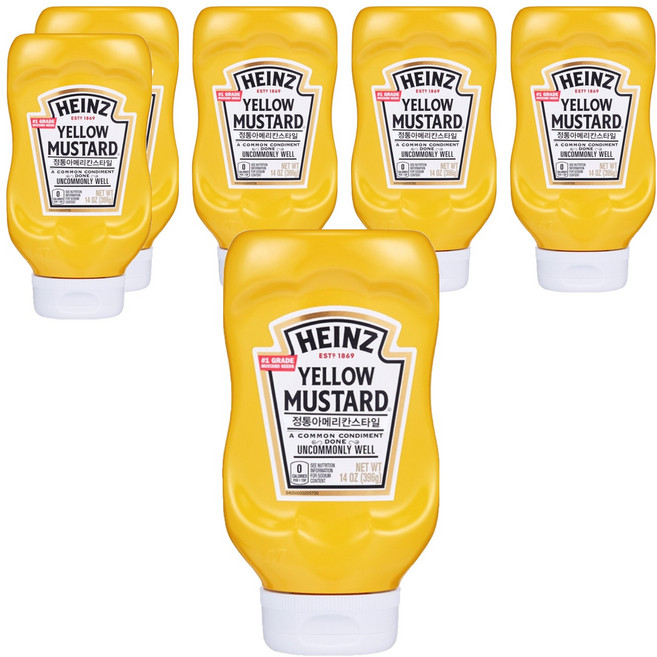 하인즈 옐로우 머스타드, 396g, 6개