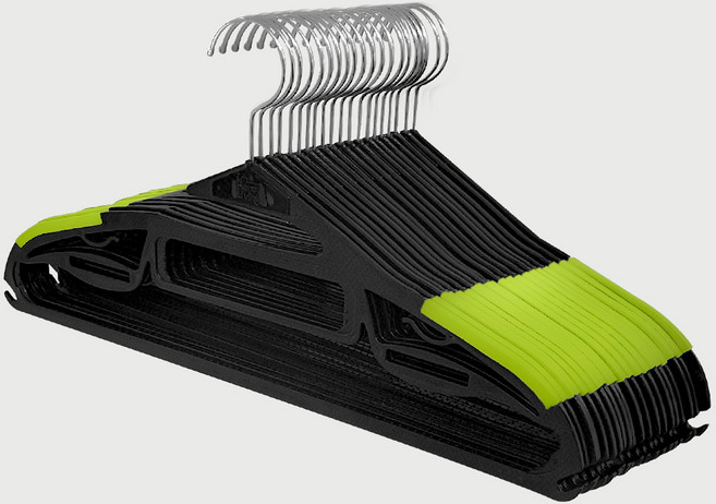 아임홈 다용도 프리미엄 논슬립 회전 옷걸이, 그린, 50개