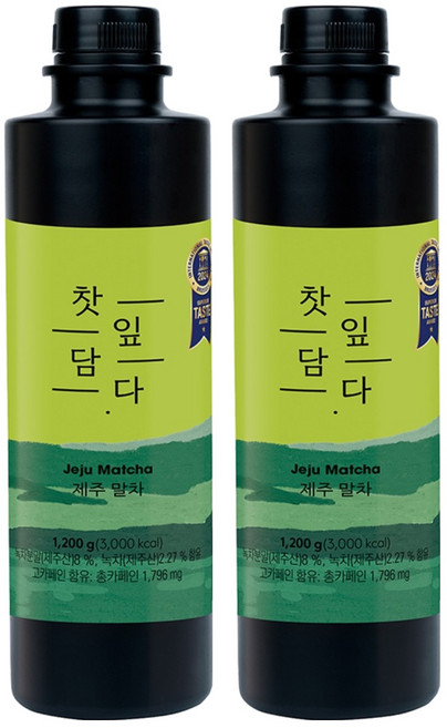 스위트컵 찻잎담다 제주 말차, 1.2kg, 2개