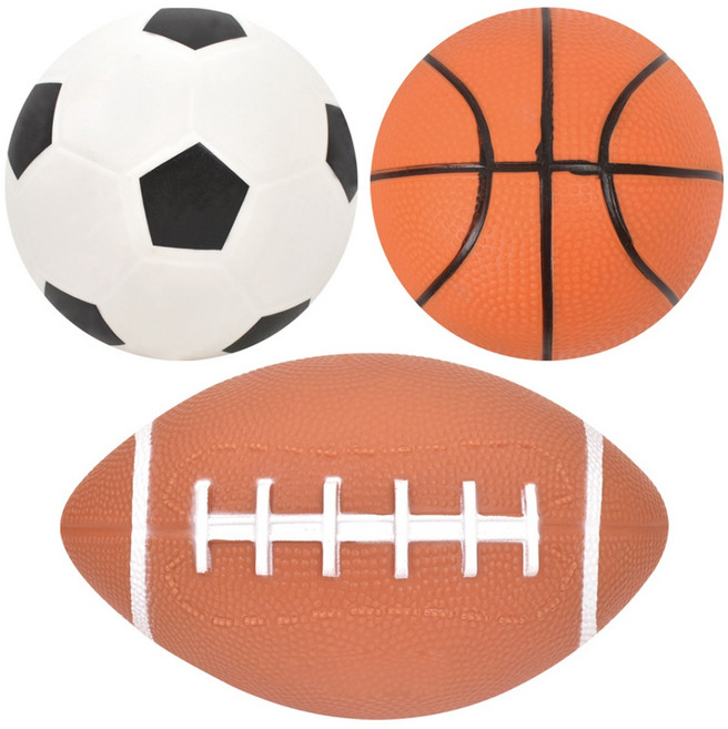 말랑말랑 스펀지 스포츠 공 3종 세트, 혼합색상, 1세트