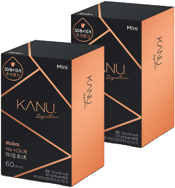 카누 시그니처 미디엄 로스트 미니 원두커피믹스, 900mg, 60개입, 2개
