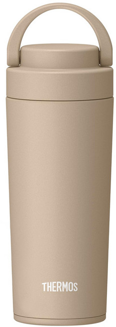 THERMOS 膳魔師 可提式不鏽鋼保溫保冷瓶 JOV420-CL, 咖啡拿鐵, 420ml, 1個