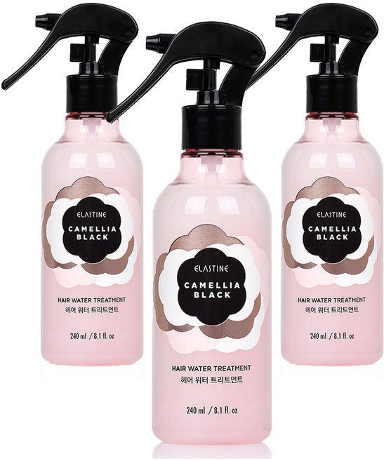 엘라스틴 카멜리아 블랙 헤어 워터 트리트먼트, 240ml, 3개