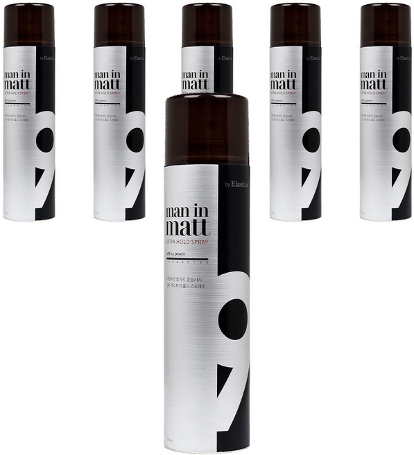 엘라스틴 맨인매트 엑스트라 홀드 스프레이 헤어왁스, 200ml, 6개