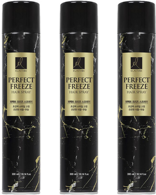 엘라스틴 퍼펙트 프리즈 헤어스프레이 미향, 300ml, 3개