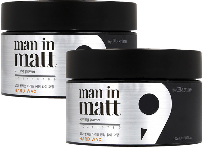 엘라스틴 맨인매트 무광택 하드 헤어왁스, 80g, 2개