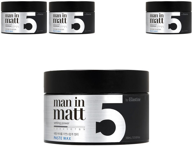 엘라스틴 맨인매트 페이스트 헤어왁스, 4개, 80g