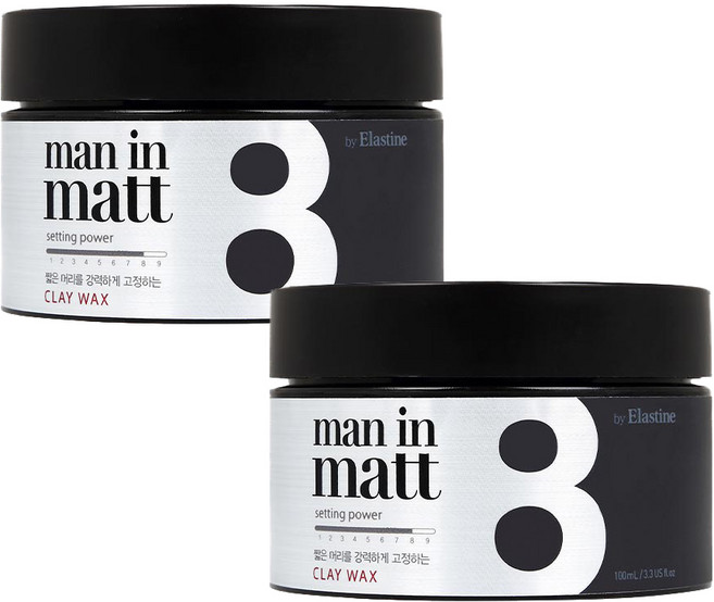 엘라스틴 맨인매트 클레이 헤어왁스, 80g, 2개