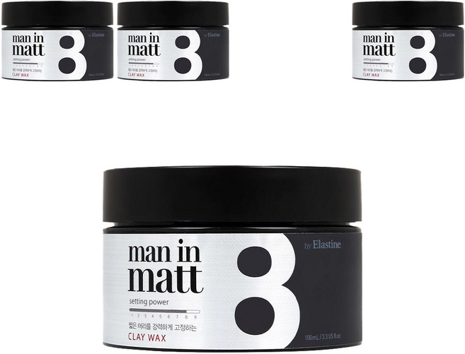 엘라스틴 맨인매트 클레이 헤어왁스, 80g, 4개