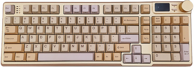 irocks 艾芮克 RGB 熱插拔無線機械鍵盤 原廠保固, IRK85R, 摩卡棕, 莓紅軸