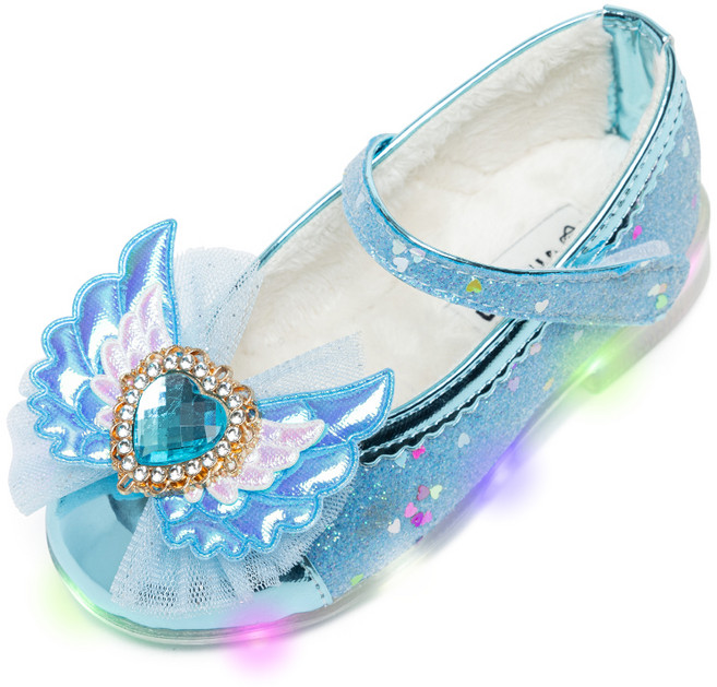 라스텔라 퍼 실비아 LED 라이팅 털 겨울 공주구두