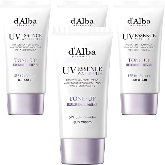달바 워터풀 퍼플 톤업 선크림 SPF50+ PA++++, 50ml, 4개