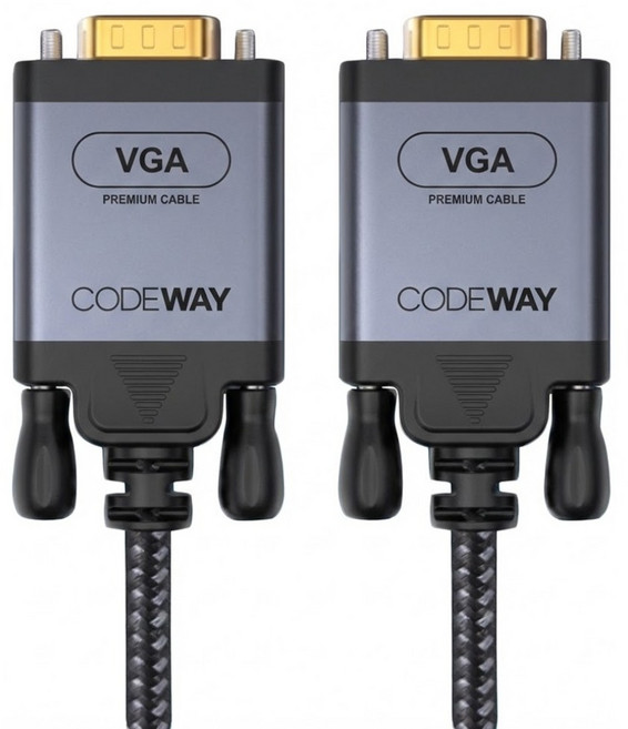 CODEWAY VGA to VGA 影音螢幕傳輸線 公對公, 1條, 3m