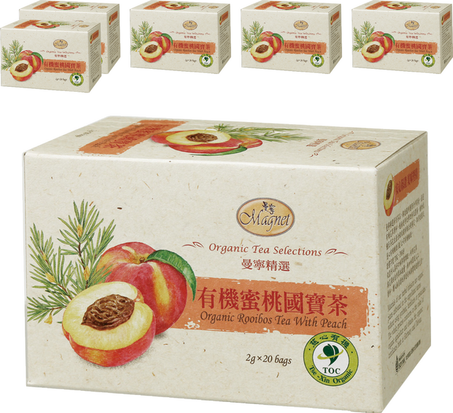 Magnet 曼寧 有機蜜桃國寶茶, 2g, 20包, 6盒