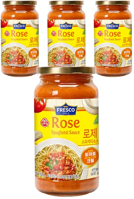 오뚜기프레스코 로제 스파게티 소스, 600g, 4개