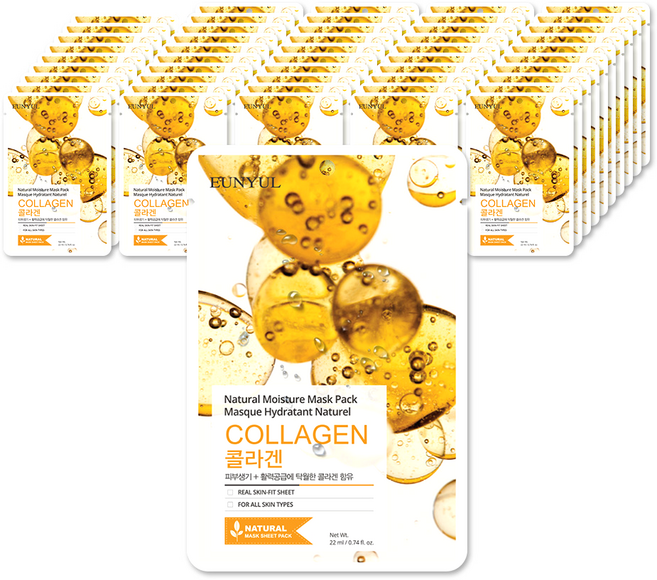 은율 내추럴 모이스처 콜라겐 마스크팩, 1개입, 50개