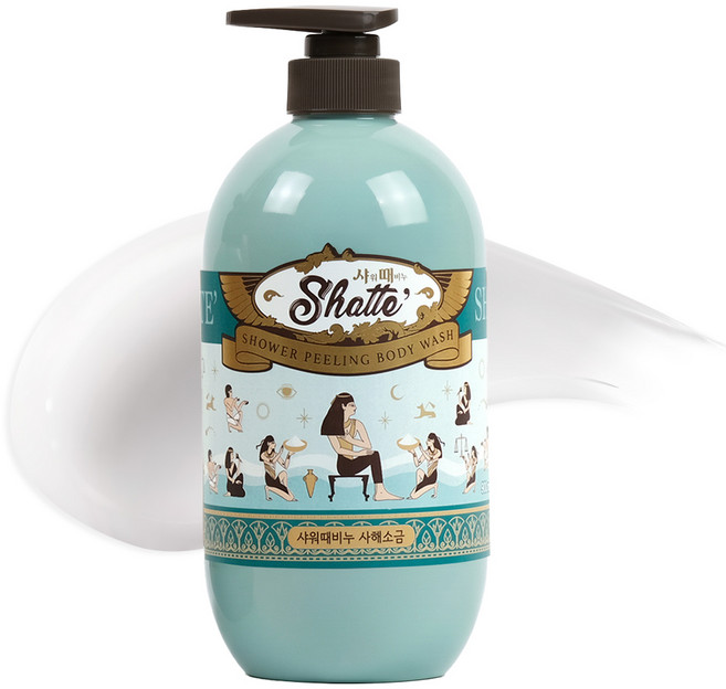 샤워때비누 사해소금 바디워시, 900ml, 1개