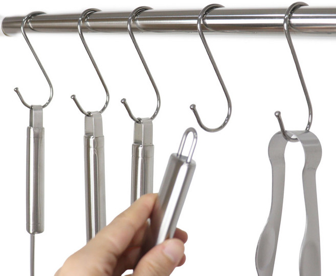 리빙홈디테일 다용도 스테인레스 S자 고리 중, 실버, 20개