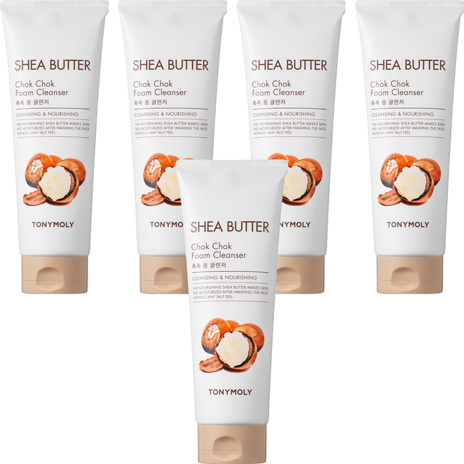 토니모리 시어버터 촉촉 폼 클렌저, 250ml, 5개