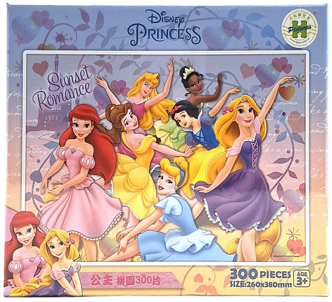 HUNDRED PICTURES 百耘圖 Disney Princess公主 10拼圖, Multicolor, 300, 1盒