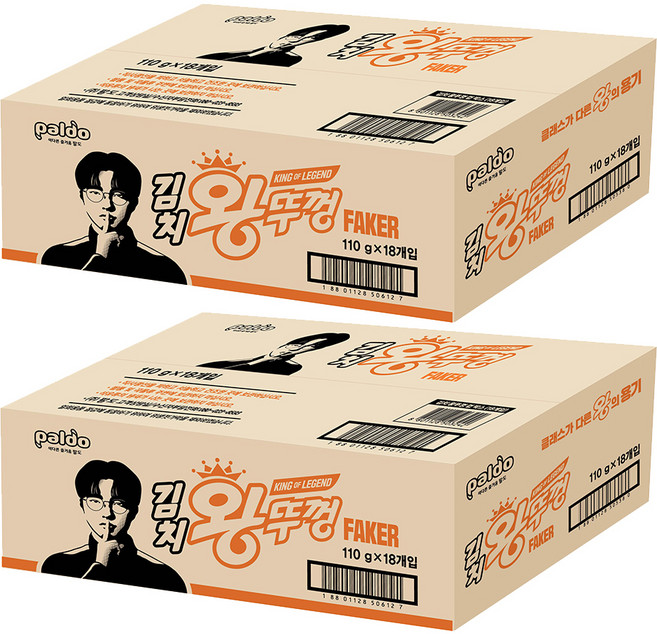 왕뚜껑 김치 컵라면 110g, 36개