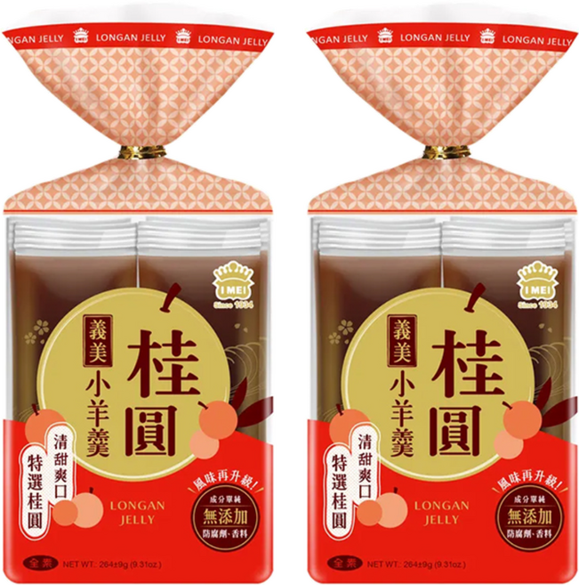 義美 小羊羹 桂圓 8入, 264g, 2袋