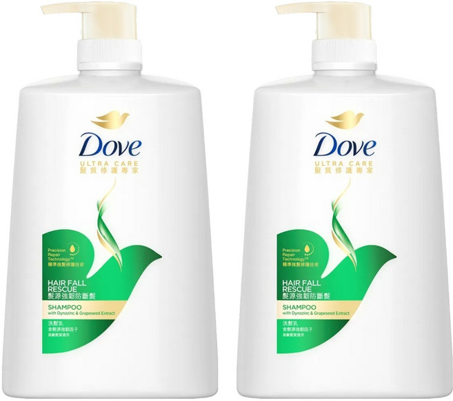 Dove 多芬 髮源強韌防斷髮洗髮乳, 1L, 2瓶