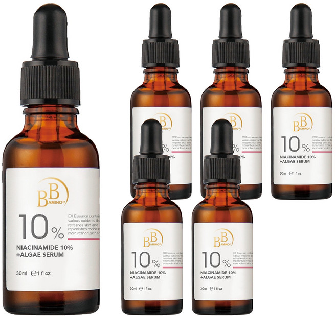 BB AMINO 科研 10%煙醯胺 + 發光藻嫩白精華, 30ml, 6瓶