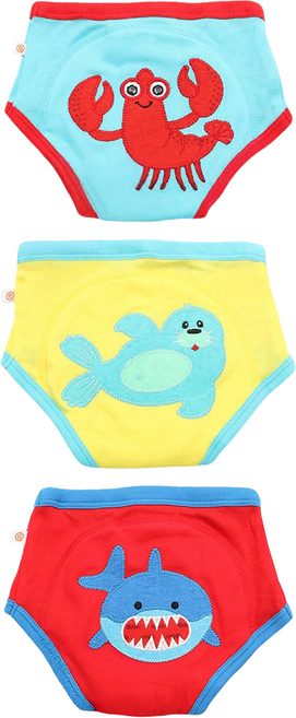 ZOOCCHiNi 訓練褲 3-4歲 3入, 大海夥伴, 1組