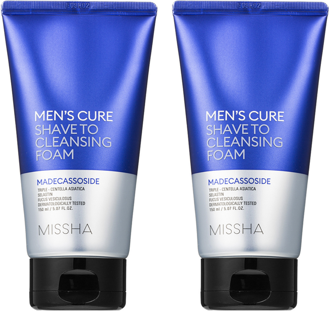 미샤 맨즈큐어 쉐이브 투 클렌징 폼, 150ml, 2개