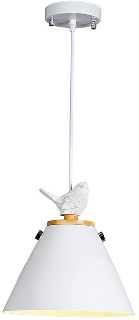 honey comb 北歐風簡約餐廳吊燈 鳥造型設計 金屬烤漆 適用多種空間, 1入, 白色