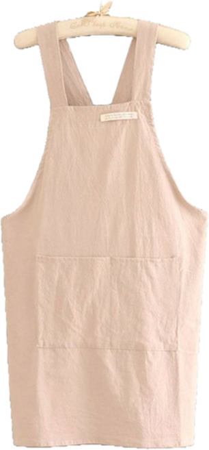 씨오브비 통기성 좋은 면 린넨 앞치마, 베이지, 1개